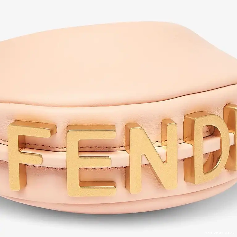 Affordable Fendigraphy Pink Leather Bag In Fendi Calf Nano Hobo 0429